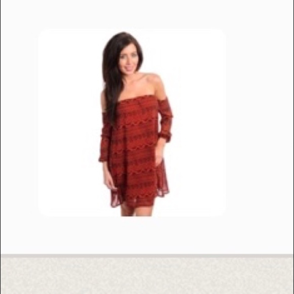 Cute off the shoulder western style dress